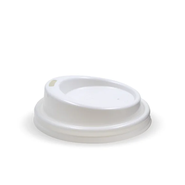 BioPak BCL-4W - 63mm / 4oz White PS Sipper Hot Cup Lid